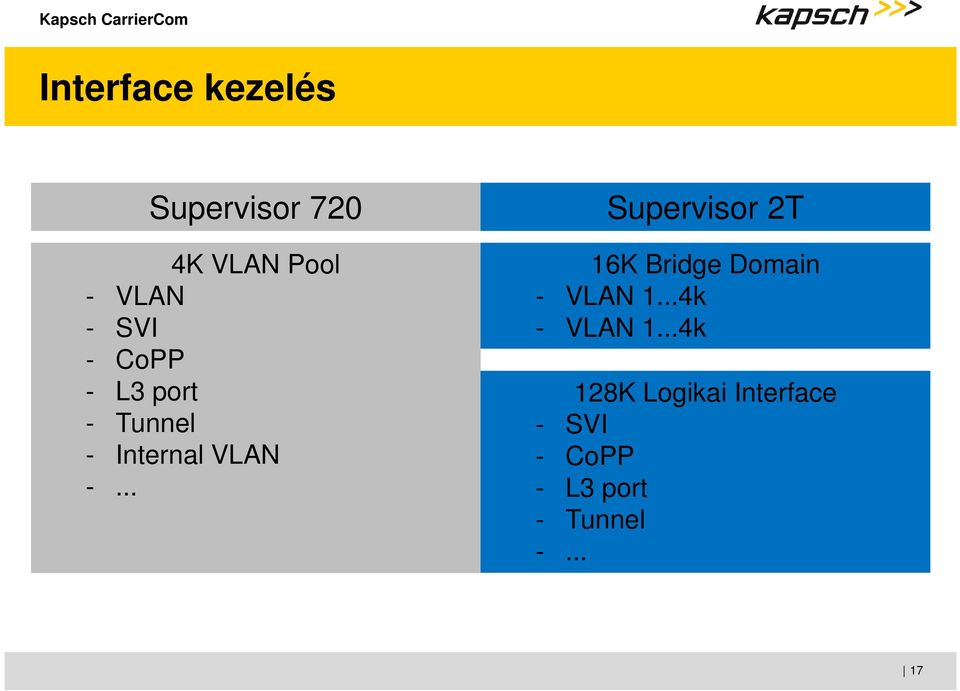 .. Supervisor 2T 16K Bridge Domain - VLAN 1...4k - VLAN 1.