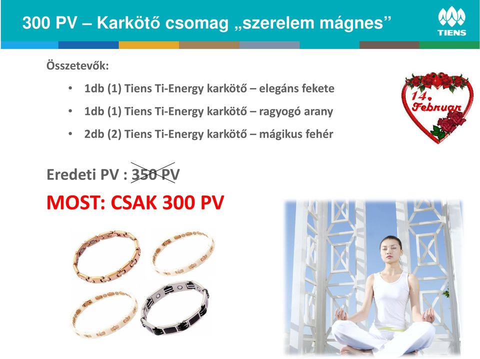 Tiens Ti-Energy karkötő ragyogó arany 2db(2) Tiens