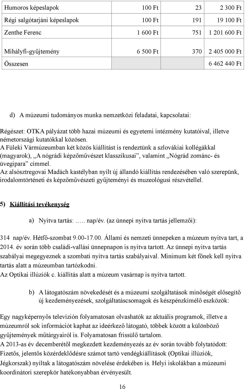 A Füleki Vármúzeumban két közös kiállítást is rendeztünk a szlovákiai kollégákkal (magyarok), A nógrádi képzőművészet klasszikusai, valamint Nógrád zománc- és üvegipara címmel.