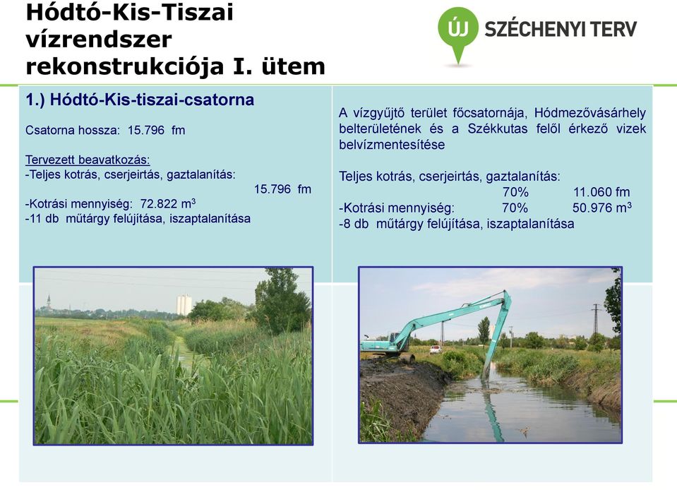 822 m 3-11 db műtárgy felújítása, iszaptalanítása 15.