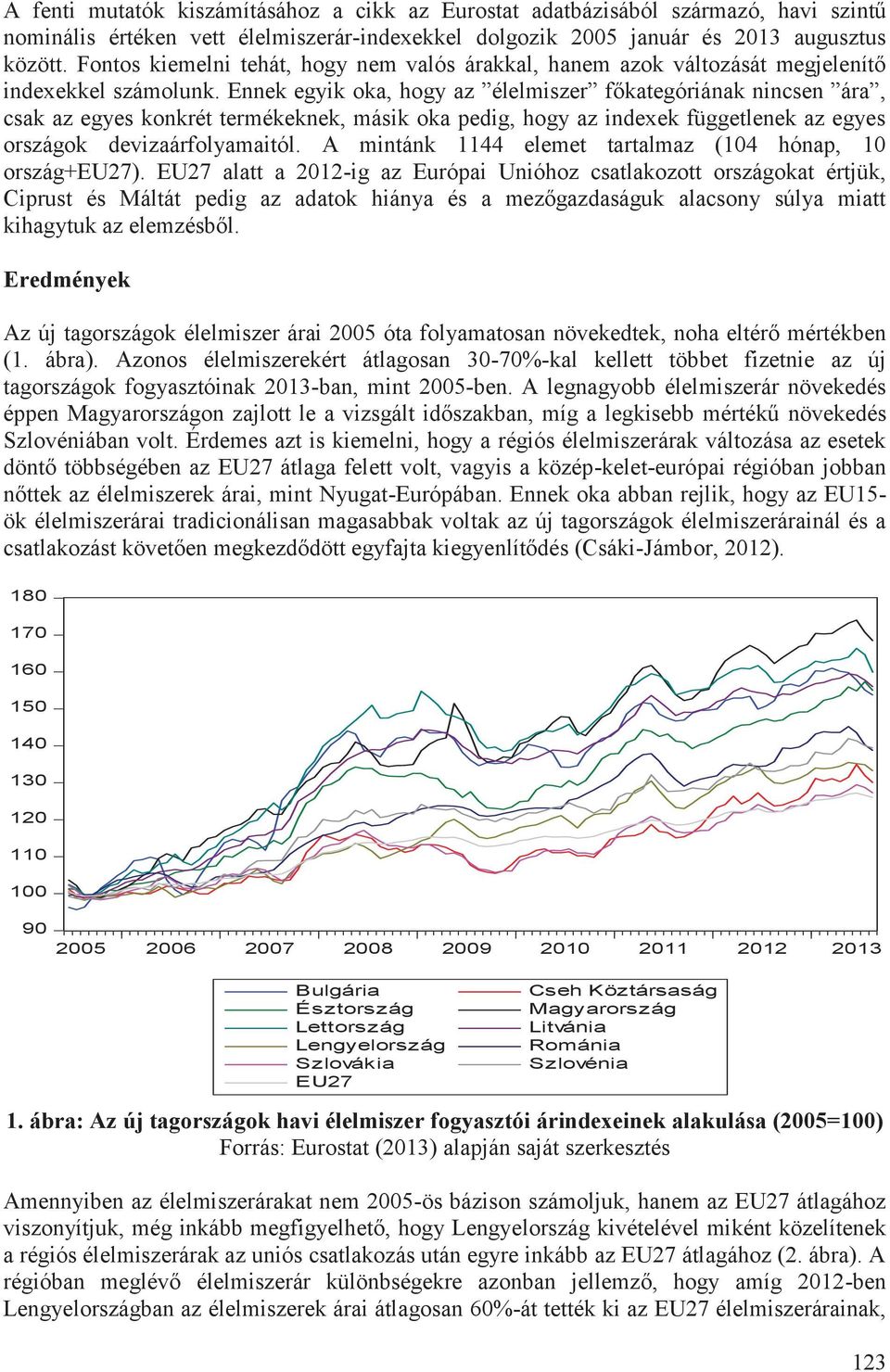 Ennek egyik oka, hogy az élelmiszer főkategóriának nincsen ára, csak az egyes konkrét termékeknek, másik oka pedig, hogy az indexek függetlenek az egyes országok devizaárfolyamaitól.