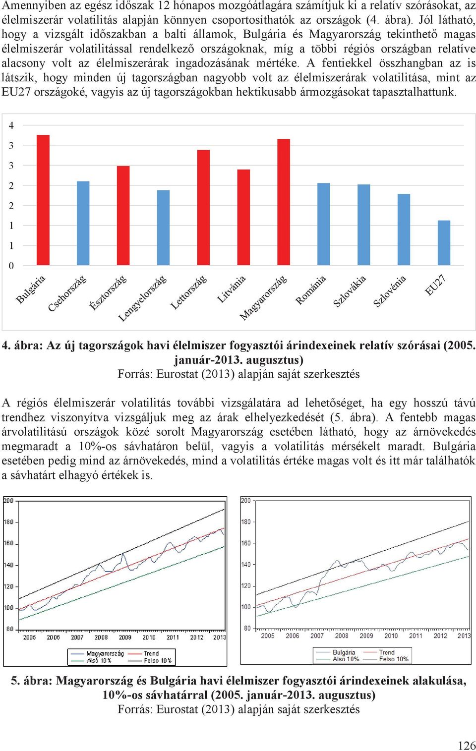 volt az élelmiszerárak ingadozásának mértéke.