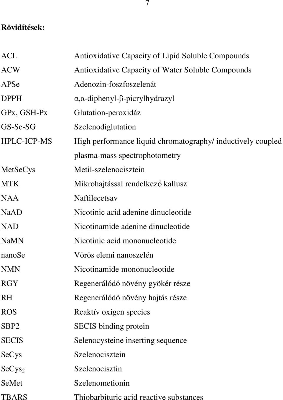 inductively coupled plasma-mass spectrophotometry Metil-szelenocisztein Mikrohajtással rendelkező kallusz Naftilecetsav Nicotinic acid adenine dinucleotide Nicotinamide adenine dinucleotide Nicotinic