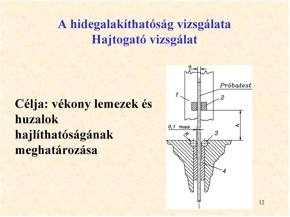 vizsgálat Célja: vékony