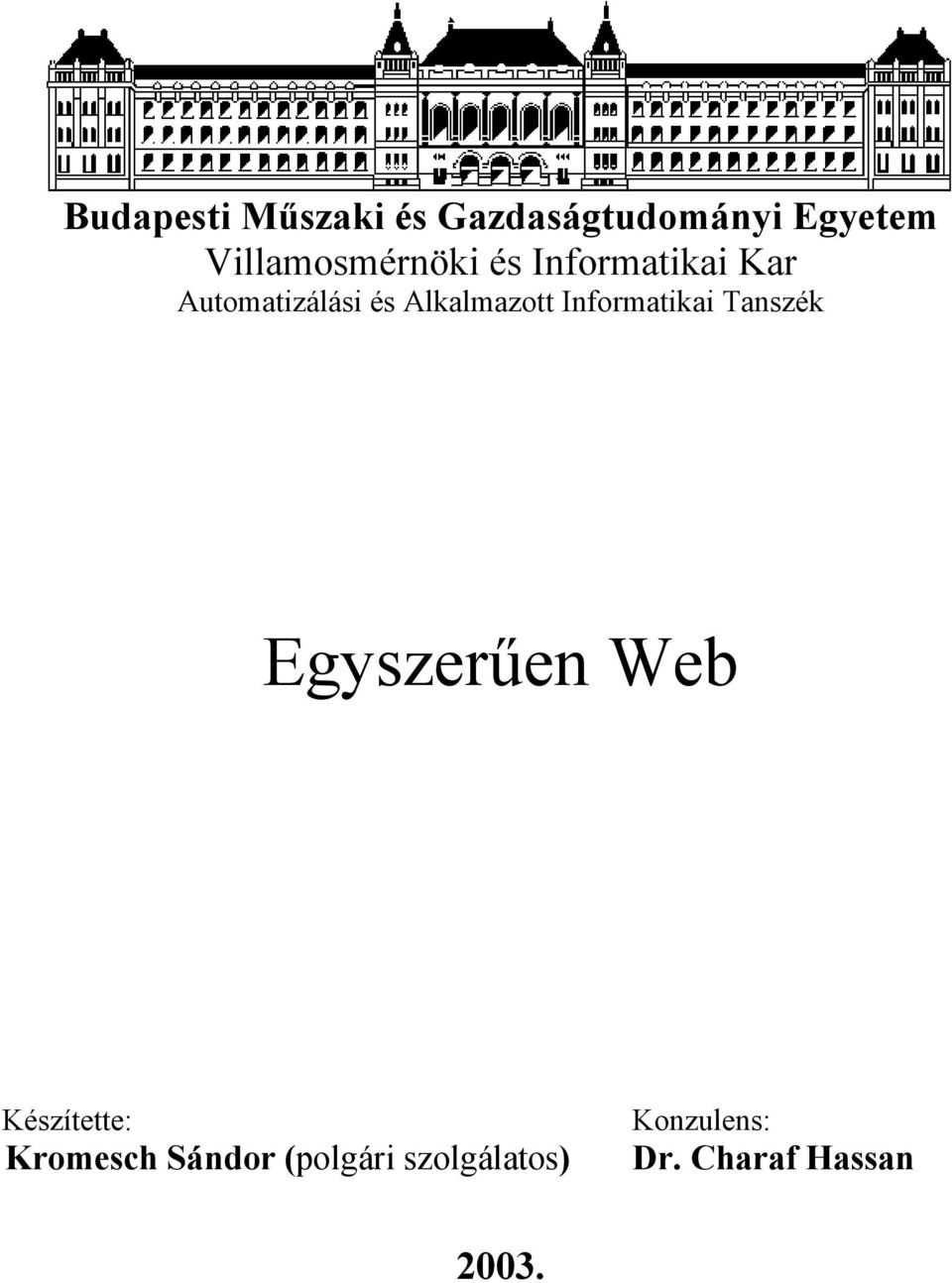 Alkalmazott Informatikai Tanszék Egyszerűen Web