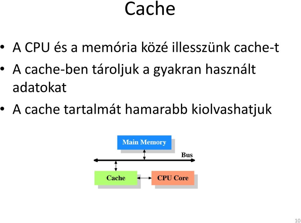 tároljuk a gyakran használt