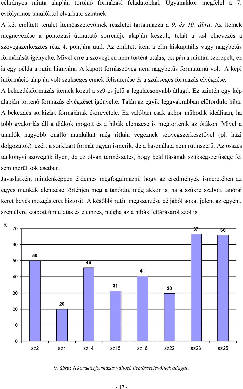 Az említett item a cím kiskapitális vagy nagybetűs formázását igényelte. Mivel erre a szövegben nem történt utalás, csupán a mintán szerepelt, ez is egy példa a rutin hiányára.