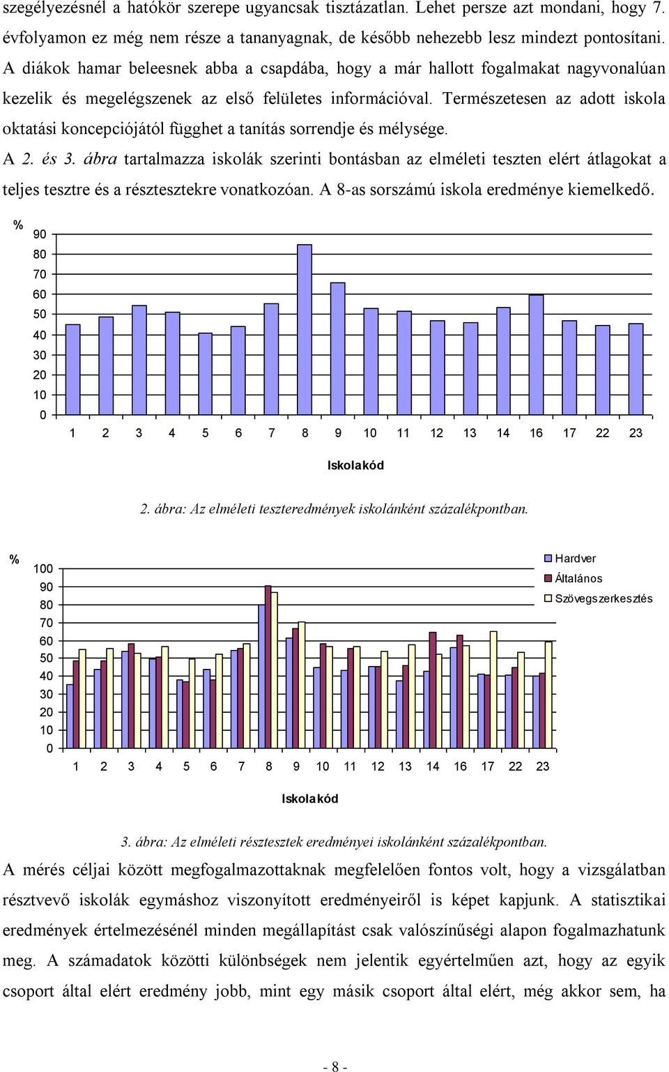 Természetesen az adott iskola oktatási koncepciójától függhet a tanítás sorrendje és mélysége. A 2. és 3.