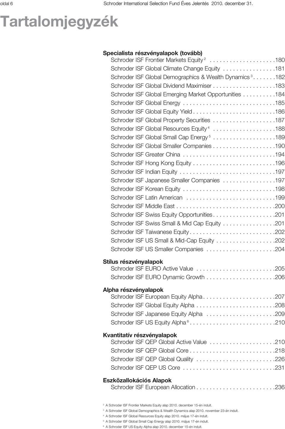 ........................186 Property Securities...................187 Resources 4...................188 Small Cap Energy 5...................189 Smaller Companies...................190 Greater China.