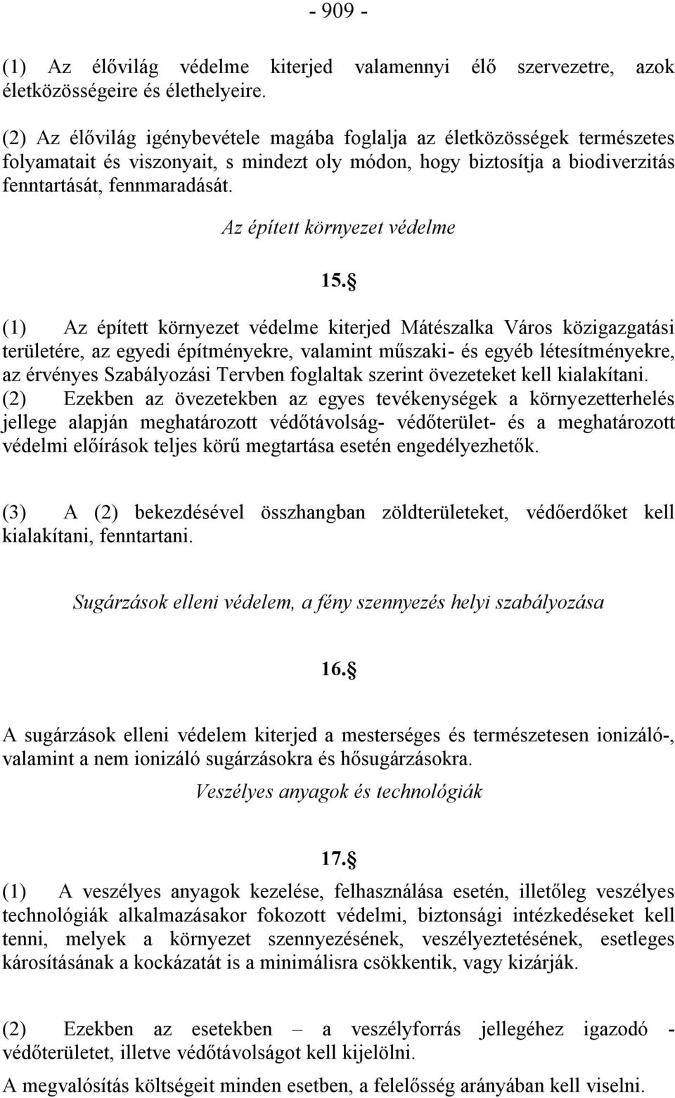 Az épített környezet védelme 15.