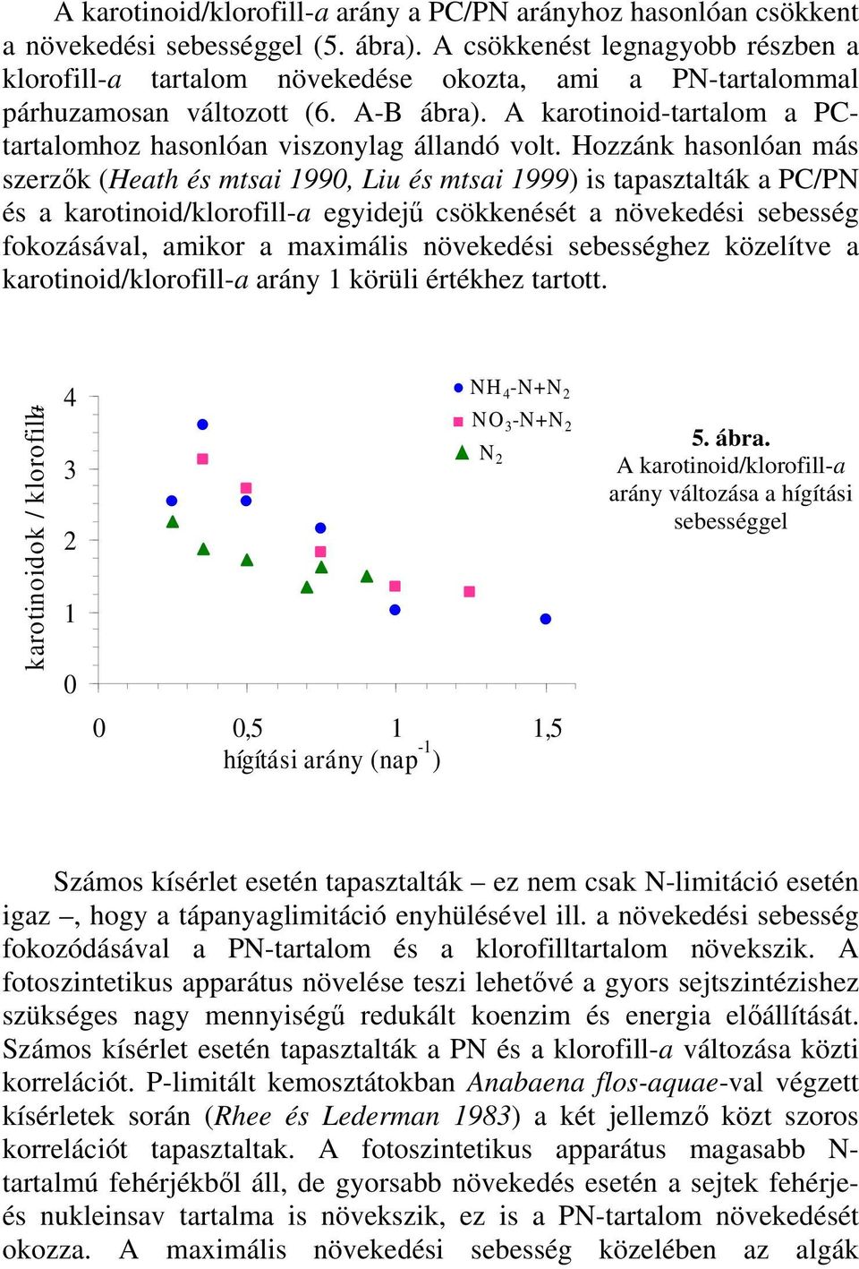 A karotinoid-tartalom a PCtartalomhoz hasonlóan viszonylag állandó volt.