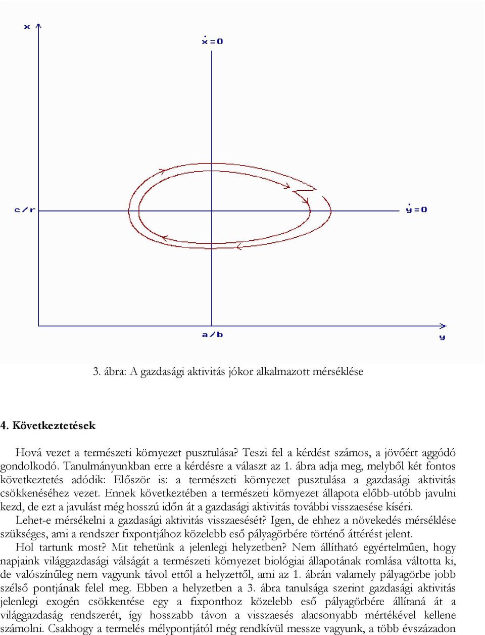 Ennek következtében a temészeti könyezet állapota elıbb-utóbb javulni kezd, de ezt a javulást még hosszú idın át a gazdasági aktivitás további visszaesése kíséi.