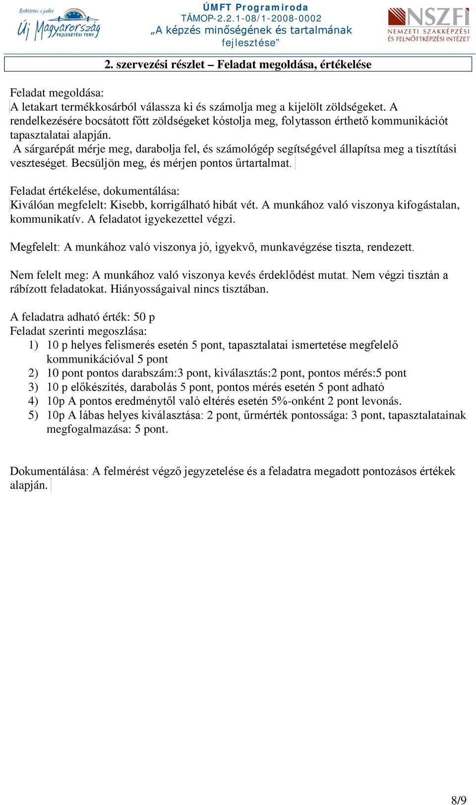 A sárgarépát mérje meg, darabolja fel, és számológép segítségével állapítsa meg a tisztítási veszteséget. Becsüljön meg, és mérjen pontos űrtartalmat.