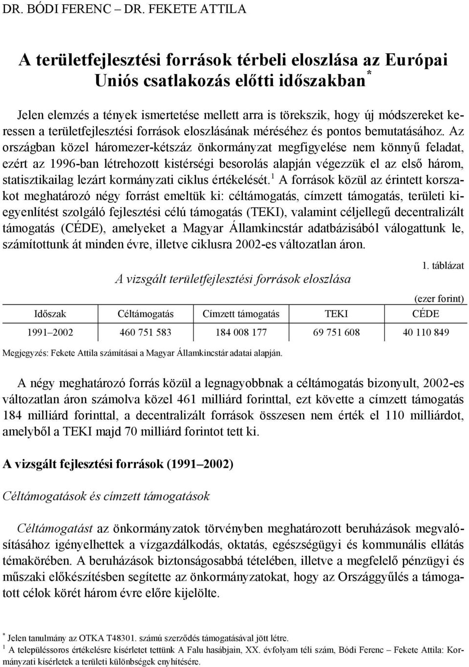 keressen a területfejlesztési források eloszlásának méréséhez és pontos bemutatásához.