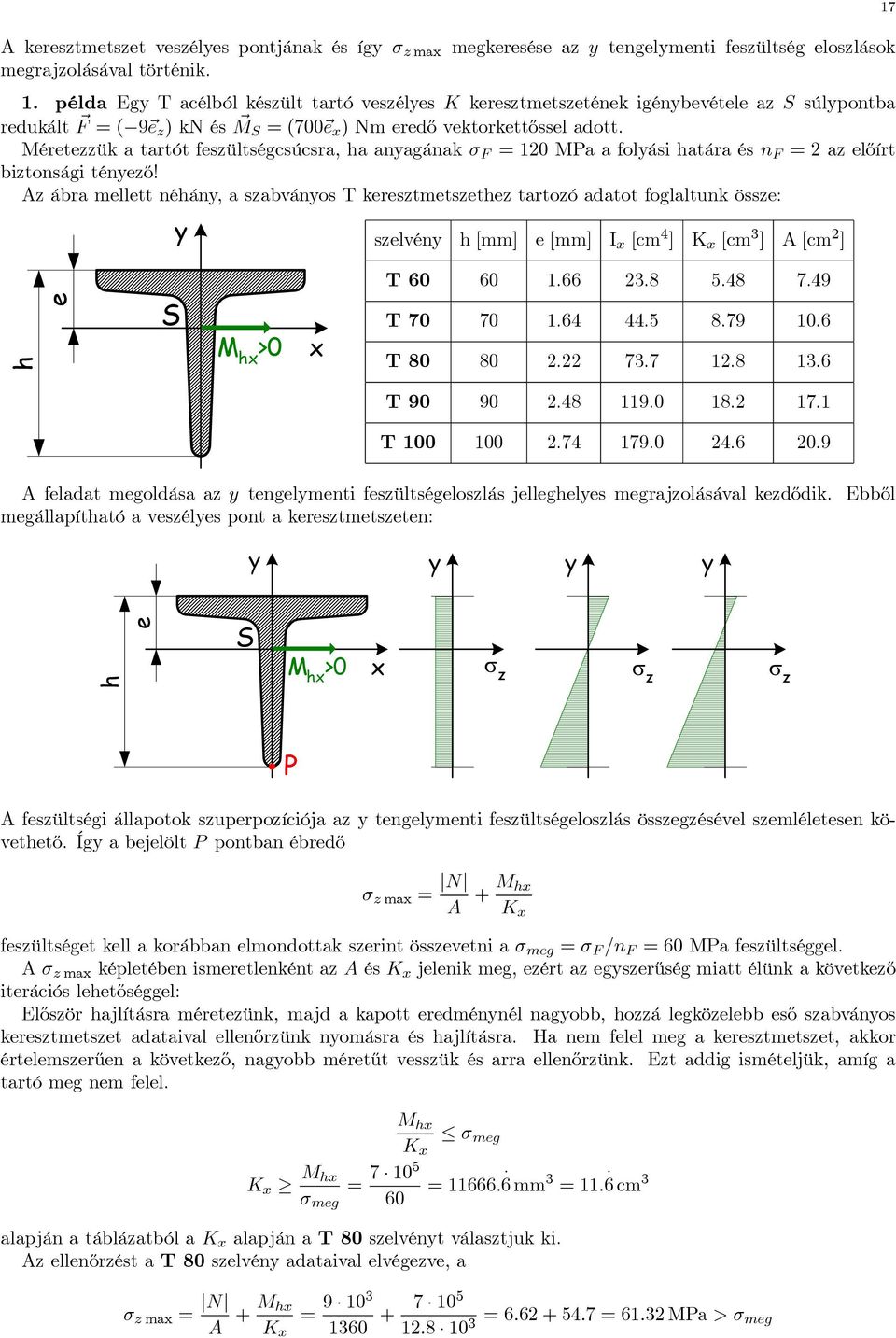 Méreteük a tartót fesültségcsúcsra, ha anagának σ = 120 Ma afolásihatáraésn =2a előírt bitonsági téneő!