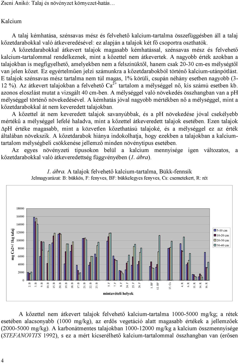 A nagyobb érték azokban a talajokban is megfigyelhető, amelyekben nem a felszínüktől, hanem csak 20-30 cm-es mélységtől van jelen kőzet.