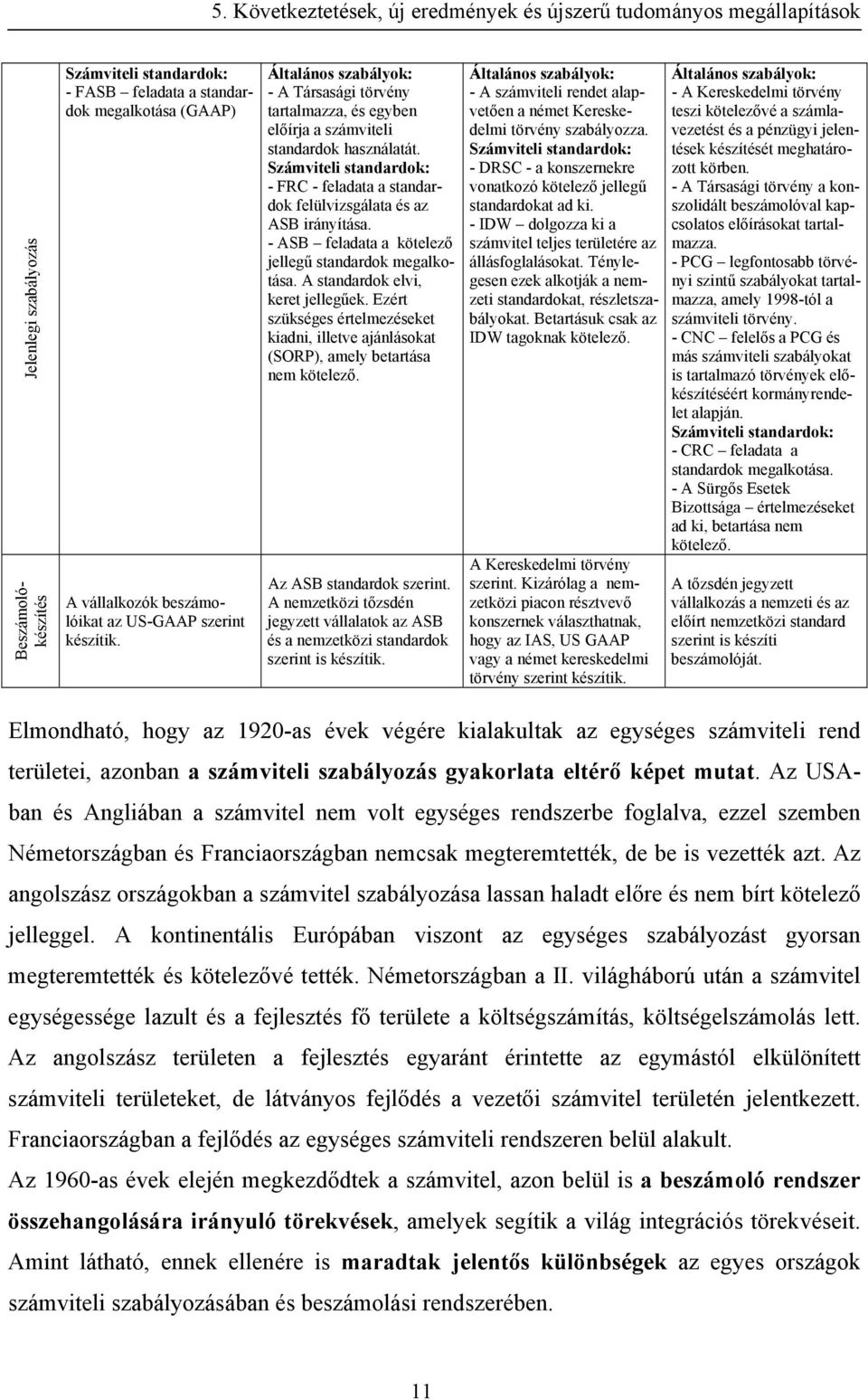 Számviteli standardok: - FRC - feladata a standardok felülvizsgálata és az ASB irányítása. - ASB feladata a kötelező jellegű standardok megalkotása. A standardok elvi, keret jellegűek.