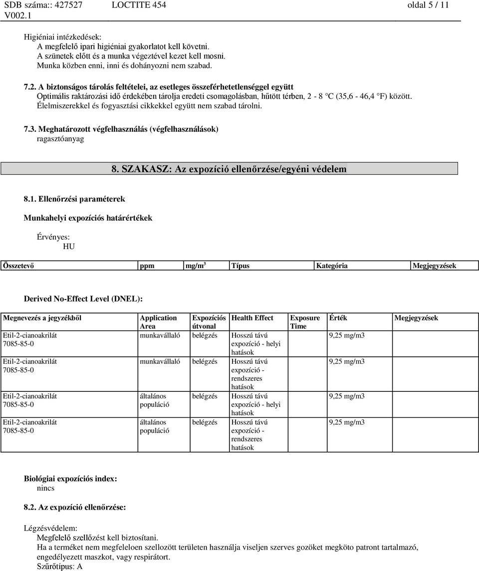 A biztonságos tárolás feltételei, az esetleges összeférhetetlenséggel együtt Optimális raktározási idő érdekében tárolja eredeti csomagolásban, hűtött térben, 2-8 C (35,6-46,4 F) között.