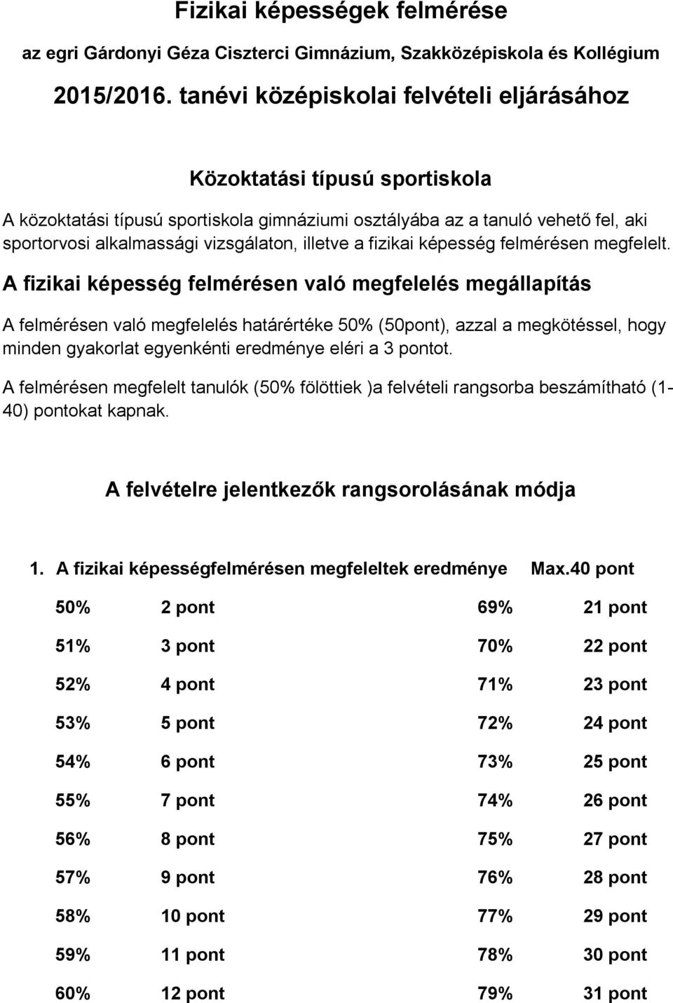 illetve a fizikai képesség felmérésen megfelelt.