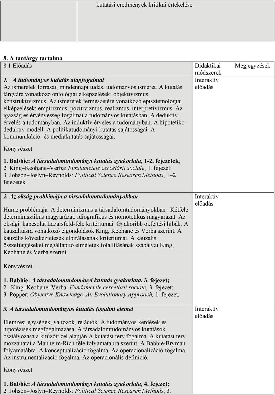 Az ismeretek természetére vonatkozó episztemológiai elképzelések: empirizmus, pozitivizmus, realizmus, interpretivizmus. Az igazság és érvényesség fogalmai a tudományos kutatásban.