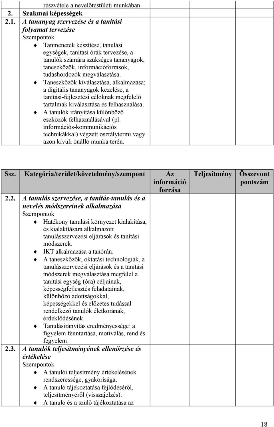 információforrások, tudáshordozók megválasztása.