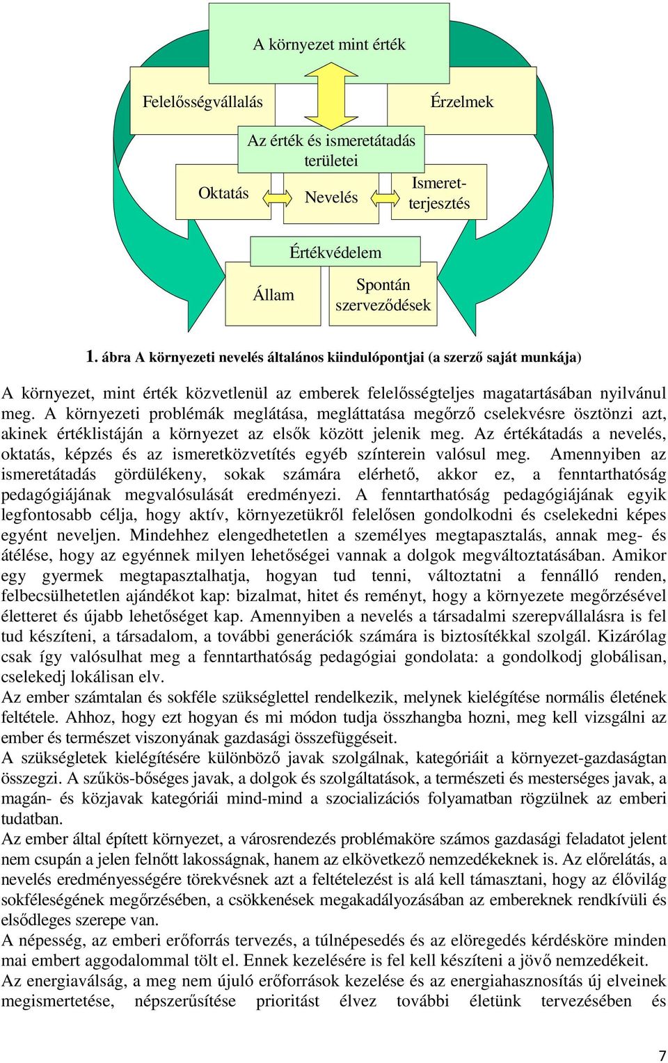 A környezeti problémák meglátása, megláttatása megőrző cselekvésre ösztönzi azt, akinek értéklistáján a környezet az elsők között jelenik meg.