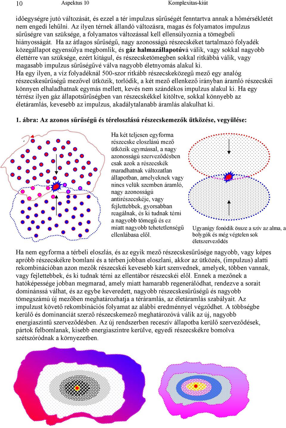 Ha az átlagos sűrűségű, nagy azonosságú részecskéket tartalmazó folyadék közegállapot egyensúlya megbomlik, és gáz halmazállapotúvá válik, vagy sokkal nagyobb élettérre van szüksége, ezért kitágul,