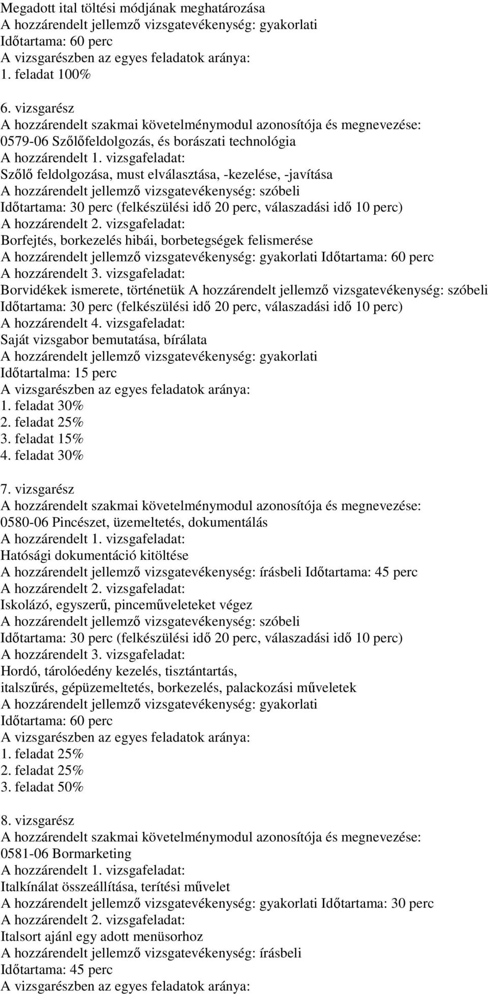 (felkészülési idő 20 perc, válaszadási idő 10 perc) A hozzárendelt 2.