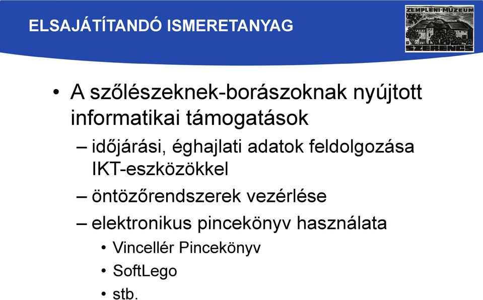 adatok feldolgozása IKT-eszközökkel öntözőrendszerek