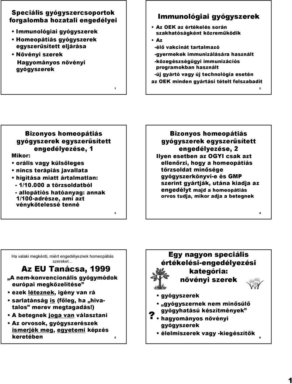 technológia esetén az OEK minden gyártási tételt felszabadít 2 Bizonyos homeopátiás gyógyszerek egyszersített engedélyezése, 1 Mikor: orális vagy küls+leges nincs terápiás javallata higítása miatt