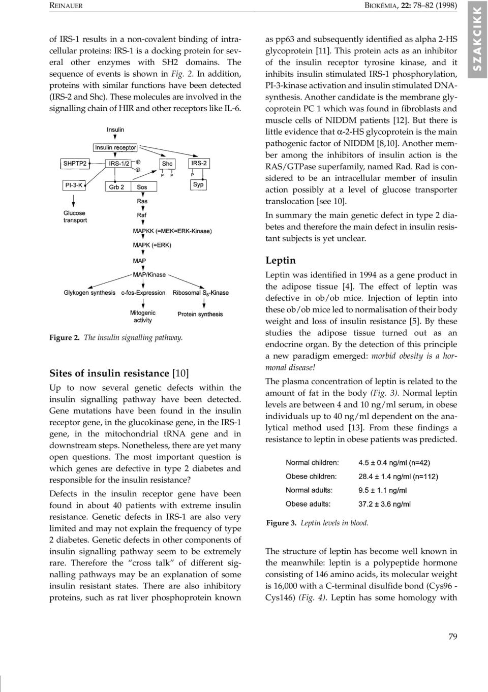 The insulin signalling pathway. Sites of insulin resistance [10] Up to now several genetic defects within the insulin signalling pathway have been detected.