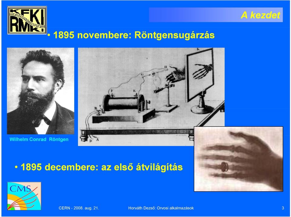 1895 decembere: az első átvilágítás