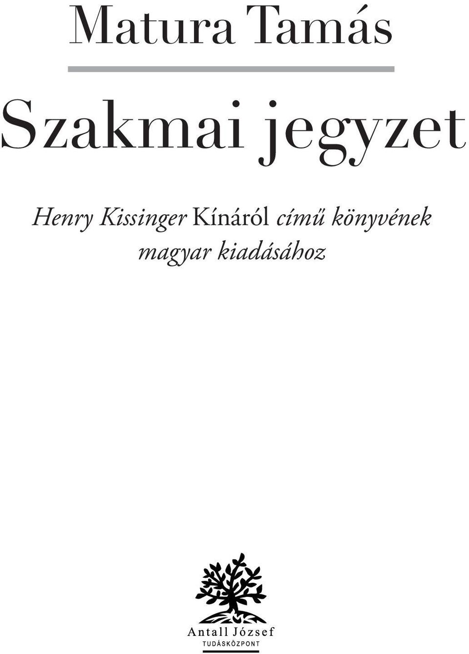 Kissinger Kínáról