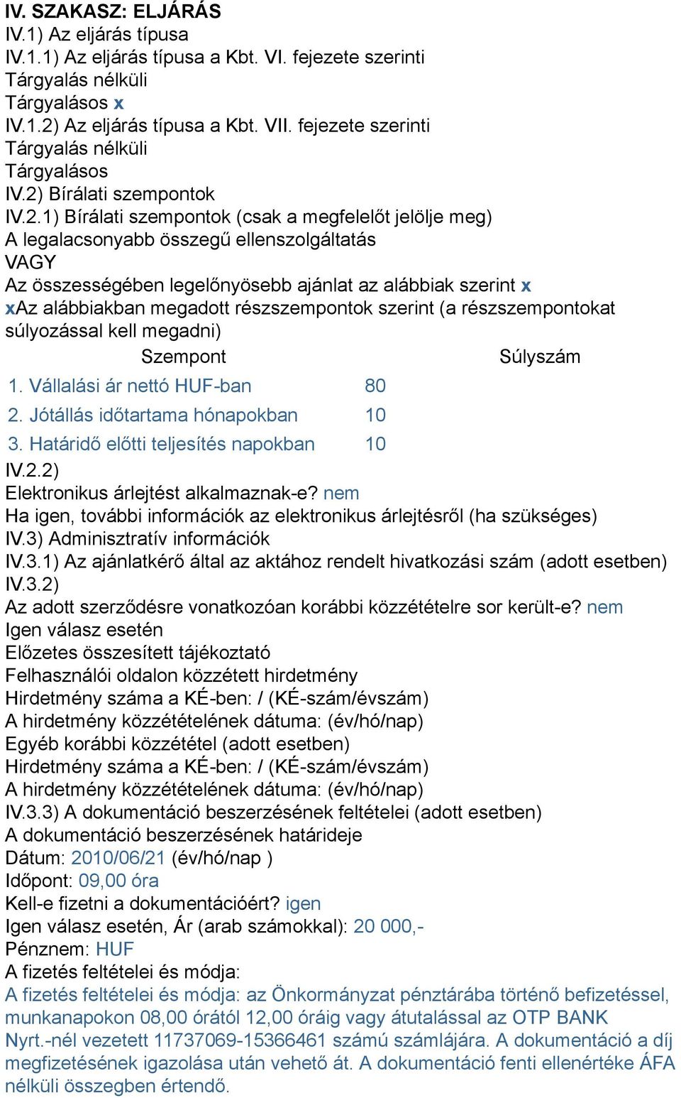 Bírálati szempontok IV.2.