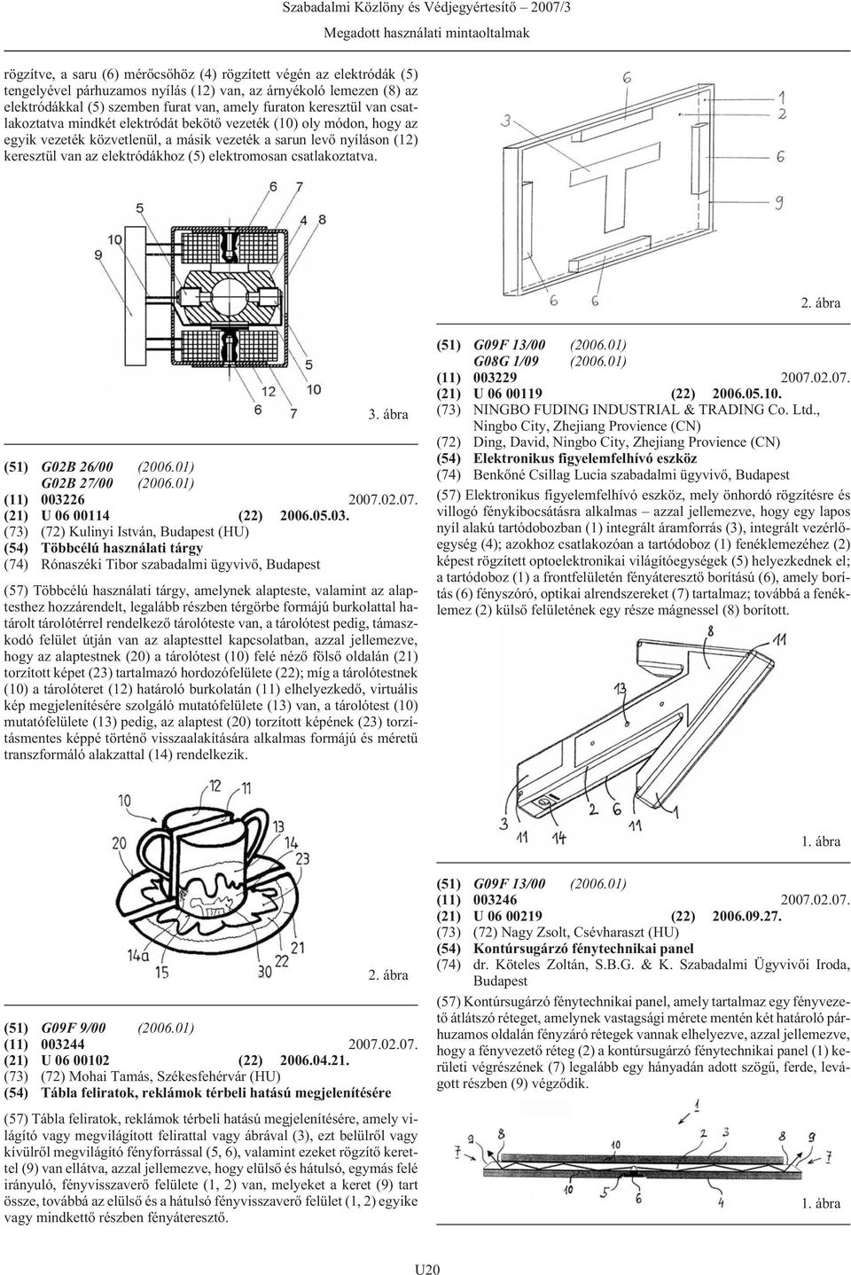 csatlakoztatva. Szabadalmi Közlöny és Védjegyértesítõ 2007/3 3. ábra (51) G02B 26/00 (2006.01) G02B 27/00 (2006.01) (11) 0032