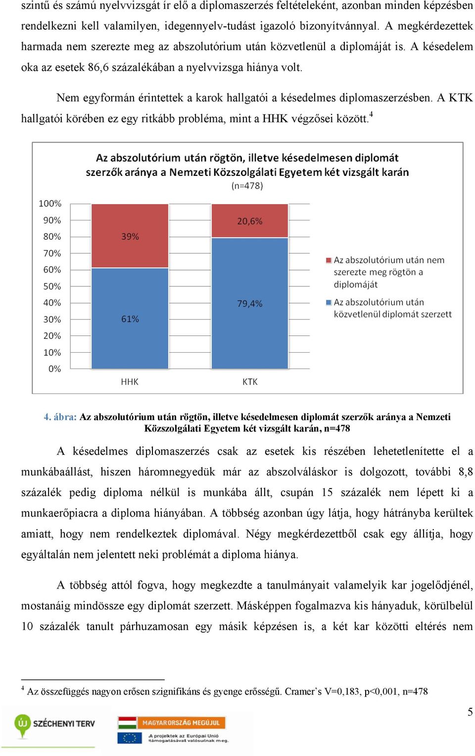 Nem egyformán érintettek a karok hallgatói a késedelmes diplomaszerzésben. A KTK hallgatói körében ez egy ritkább probléma, mint a HHK végzősei között. 4 4.