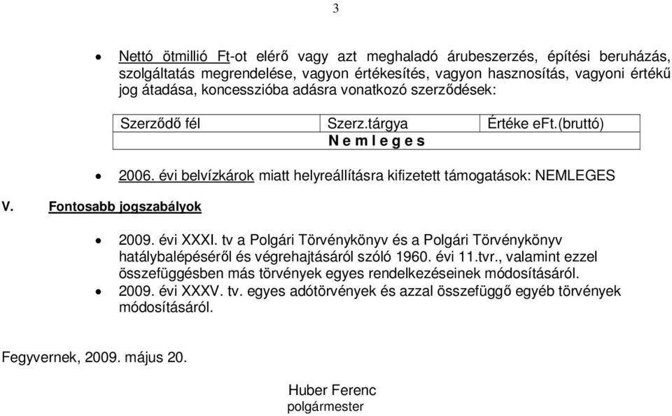 Fontosabb jogszabályok 2009. évi XXXI. tv a Polgári Törvénykönyv és a Polgári Törvénykönyv hatálybalépéséről és végrehajtásáról szóló 1960. évi 11.tvr.