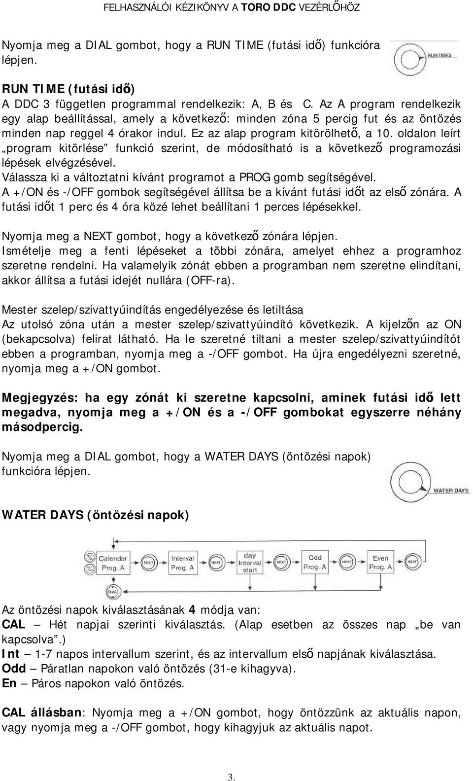 oldalon leírt program kitörlése funkció szerint, de módosítható is a következő programozási lépések elvégzésével. Válassza ki a változtatni kívánt programot a PROG gomb segítségével.