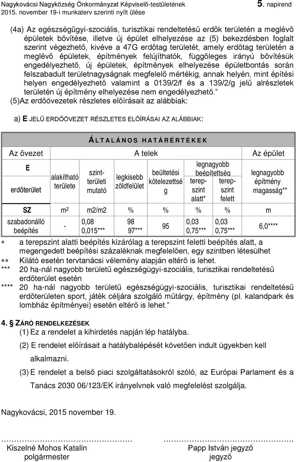 területnagyságnak megfelelő mértékig, annak helyén, mint építési helyen engedélyezhető valamint a 0139/2/f és a 139/2/g jelű alrészletek területén új építmény elhelyezése nem engedélyezhető.