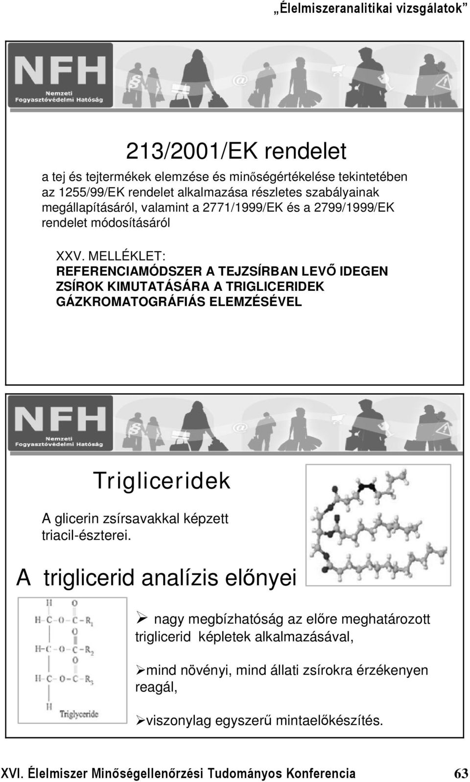 MELLÉKLET: REFERENCIAMÓDSZER A TEJZSÍRBAN LEVŐ IDEGEN ZSÍROK KIMUTATÁSÁRA A TRIGLICERIDEK GÁZKROMATOGRÁFIÁS ELEMZÉSÉVEL Trigliceridek A glicerin zsírsavakkal képzett