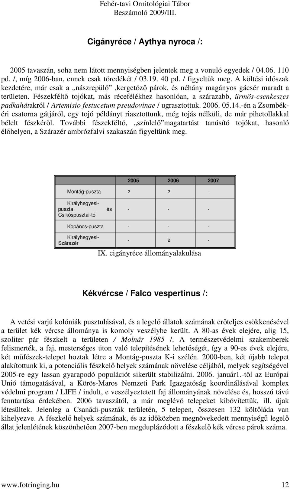 Fzekféltő tojókat, más récefélékhez hasonlóan, a szárazabb, ürmös-csenkeszes padkahátakról / Artemisio festucetum pseudovinae / ugrasztottuk. 2006. 05.14.