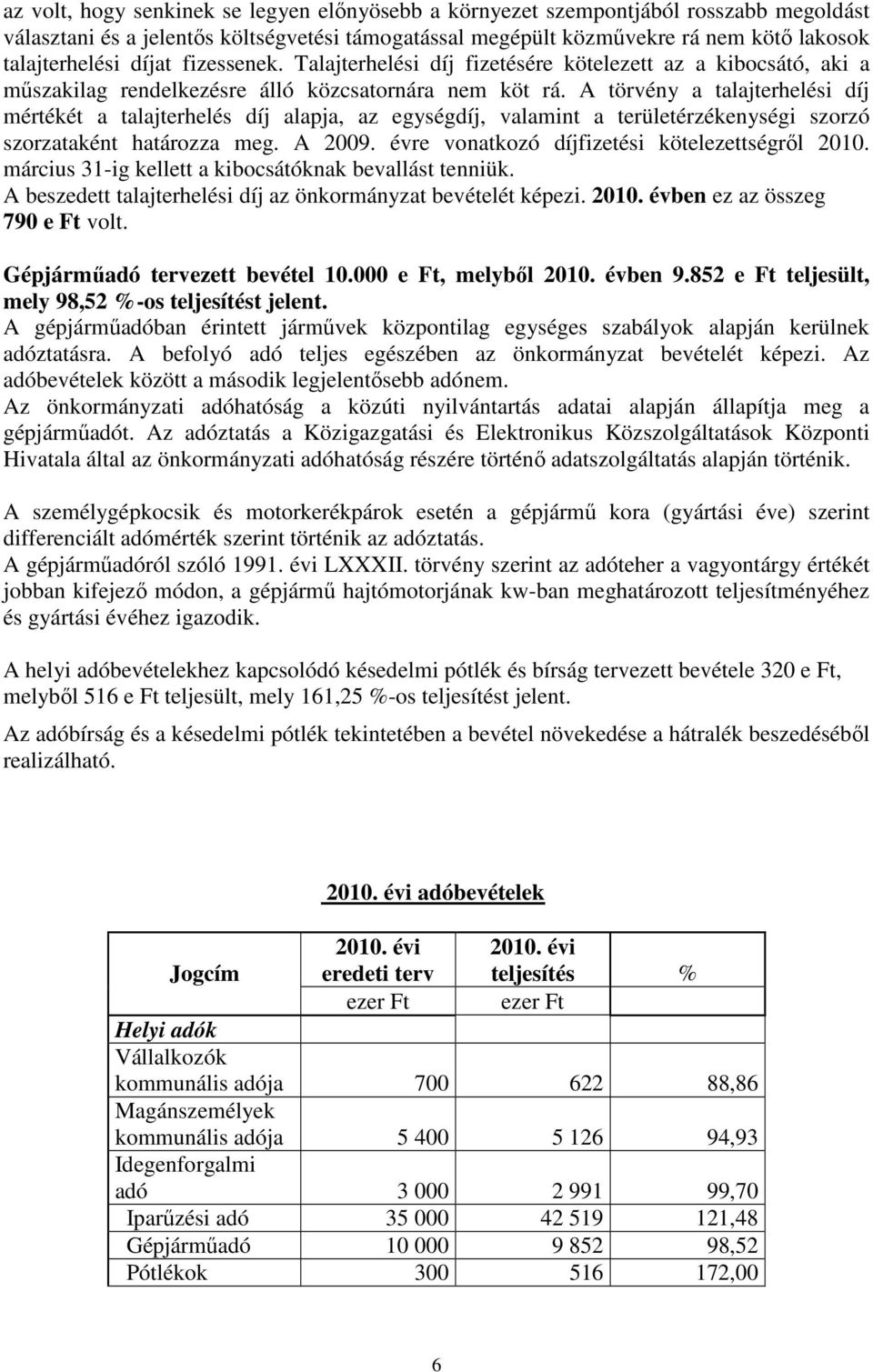 A törvény a talajterhelési díj mértékét a talajterhelés díj alapja, az egységdíj, valamint a területérzékenységi szorzó szorzataként határozza meg. A 2009.