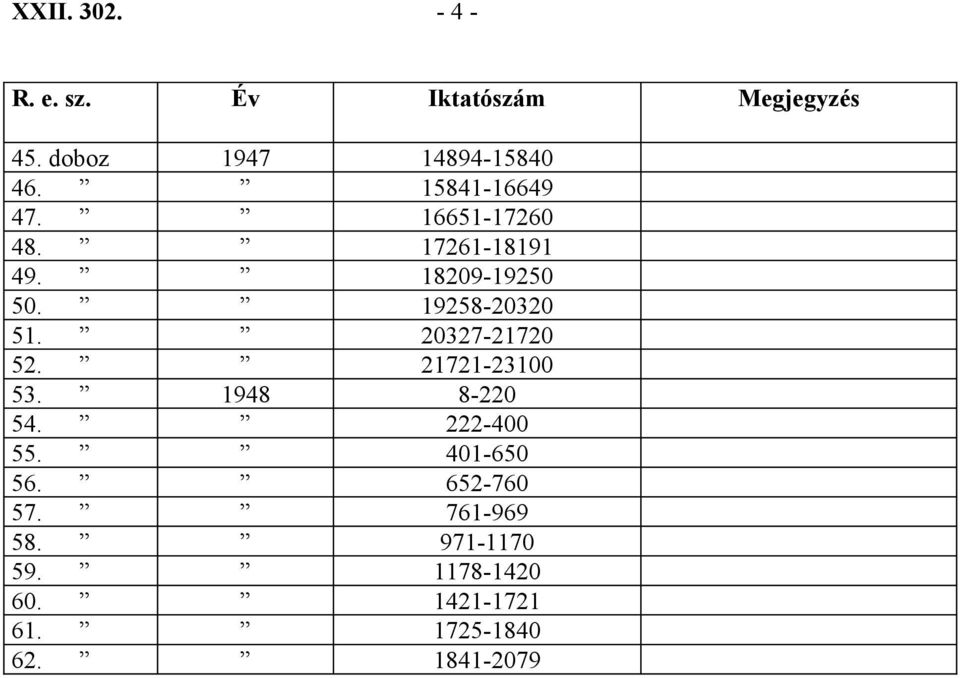 18209-19250 50. 19258-20320 51. 20327-21720 52. 21721-23100 53. 1948 8-220 54.