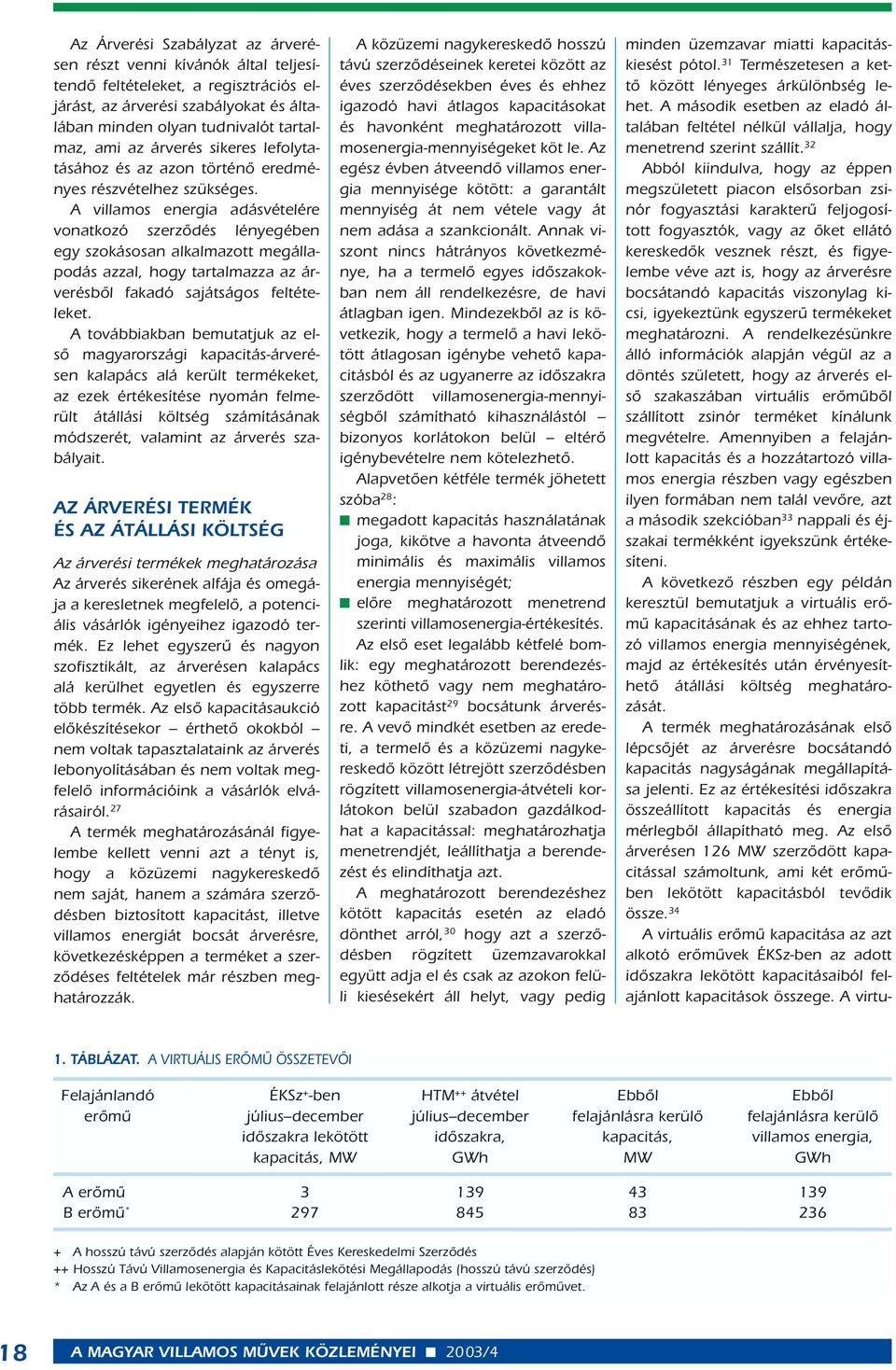 A villamos energia adásvételére vonatkozó szerzôdés lényegében egy szokásosan alkalmazott megállapodás azzal, hogy tartalmazza az árverésbôl fakadó sajátságos feltételeket.