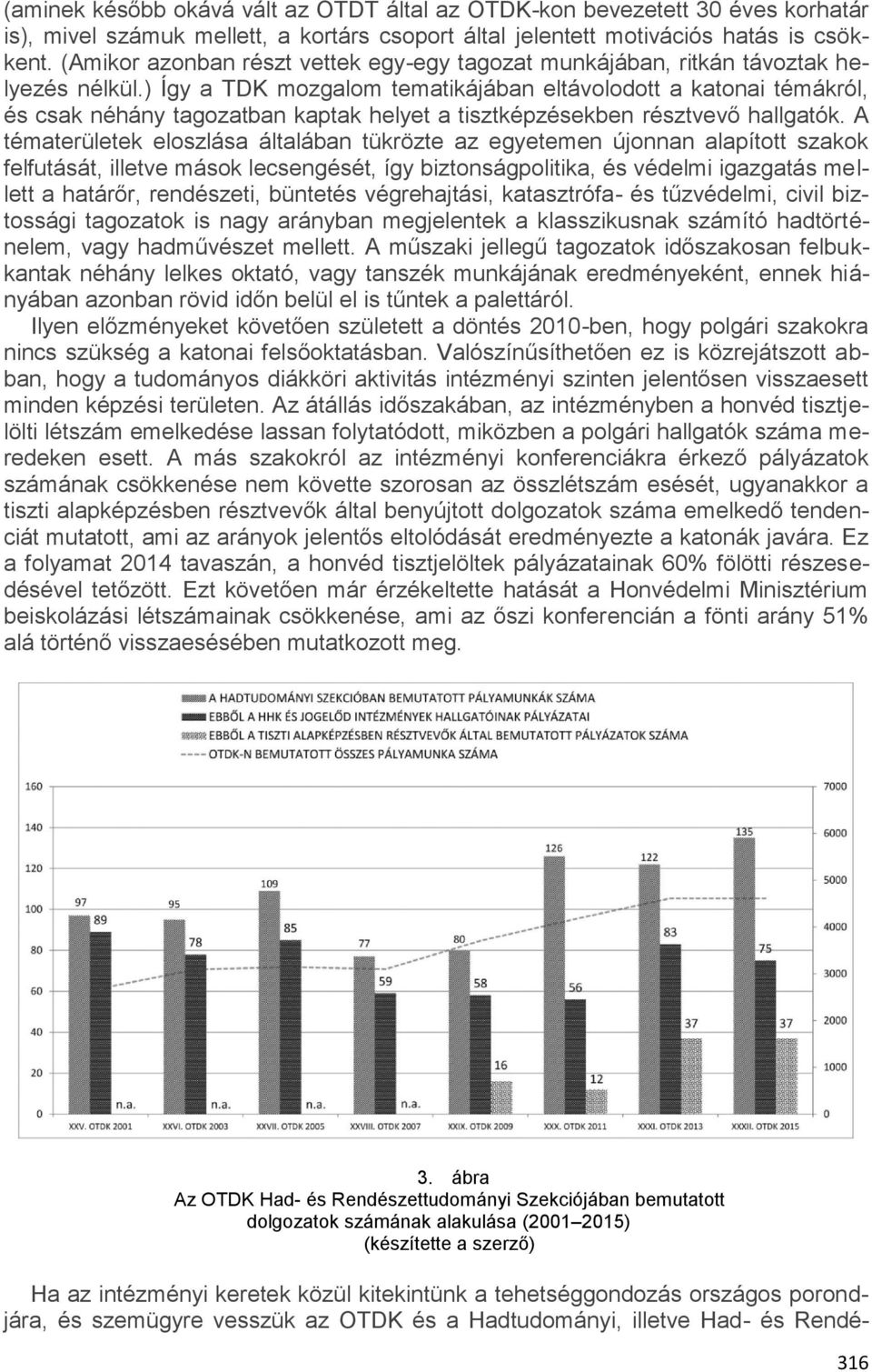 ) Így a TDK mozgalom tematikájában eltávolodott a katonai témákról, és csak néhány tagozatban kaptak helyet a tisztképzésekben résztvevő hallgatók.