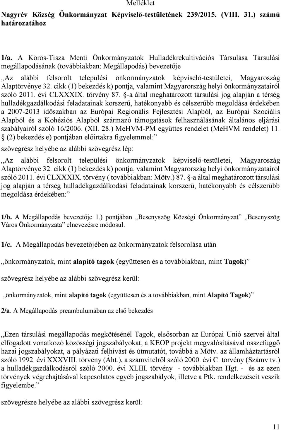 képviselő-testületei, Magyaroszág Alaptörvénye 32. cikk (1) bekezdés k) pontja, valamint Magyarország helyi önkormányzatairól szóló 2011. évi CLXXXIX. törvény 87.