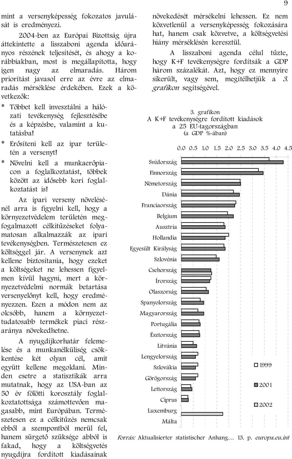 Három priorítást javasol erre az évre az elmaradás mérséklése érdekében. Ezek a következők: * Többet kell invesztálni a hálózati tevékenység fejlesztésébe és a képzésbe, valamint a kutatásba!