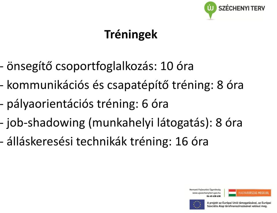 pályaorientációs tréning: 6 óra - job-shadowing