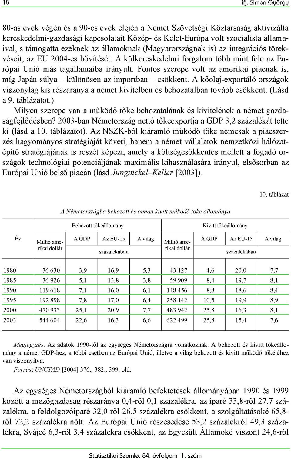 ezeknek az államoknak (Magyarországnak is) az integrációs törekvéseit, az EU 2004-es bővítését. A külkereskedelmi forgalom több mint fele az Európai Unió más tagállamaiba irányult.