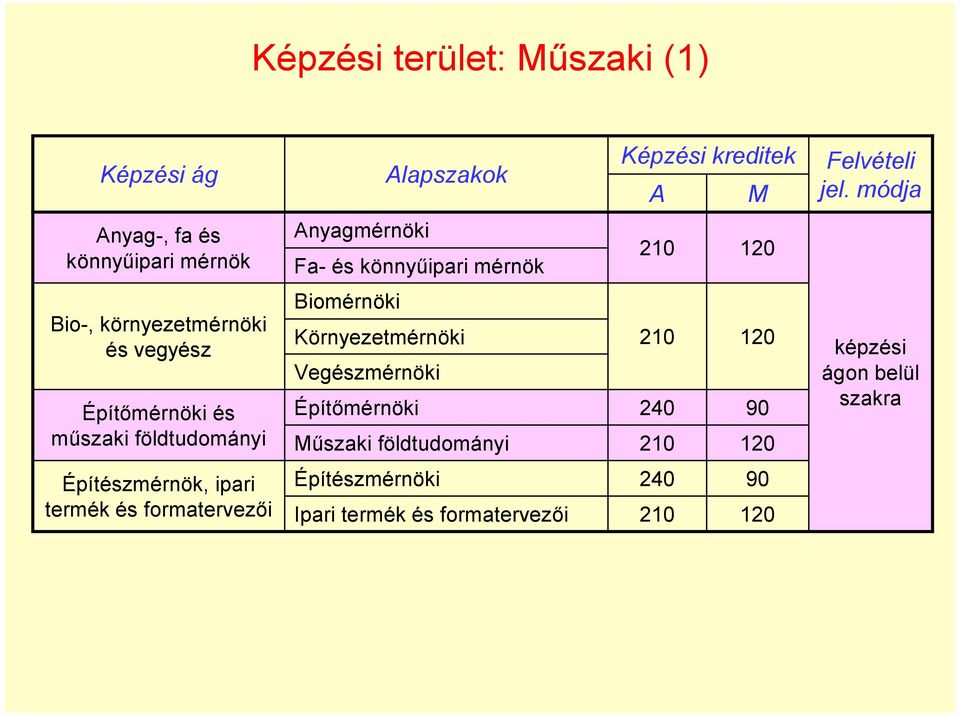 Vegészmérnöki Építőmérnöki Műszaki földtudományi Építészmérnöki Alapszakok Fa- és könnyűipari mérnök Ipari termék